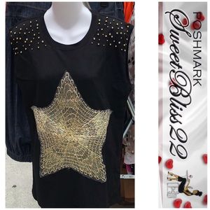 💋Black Studded Top💋